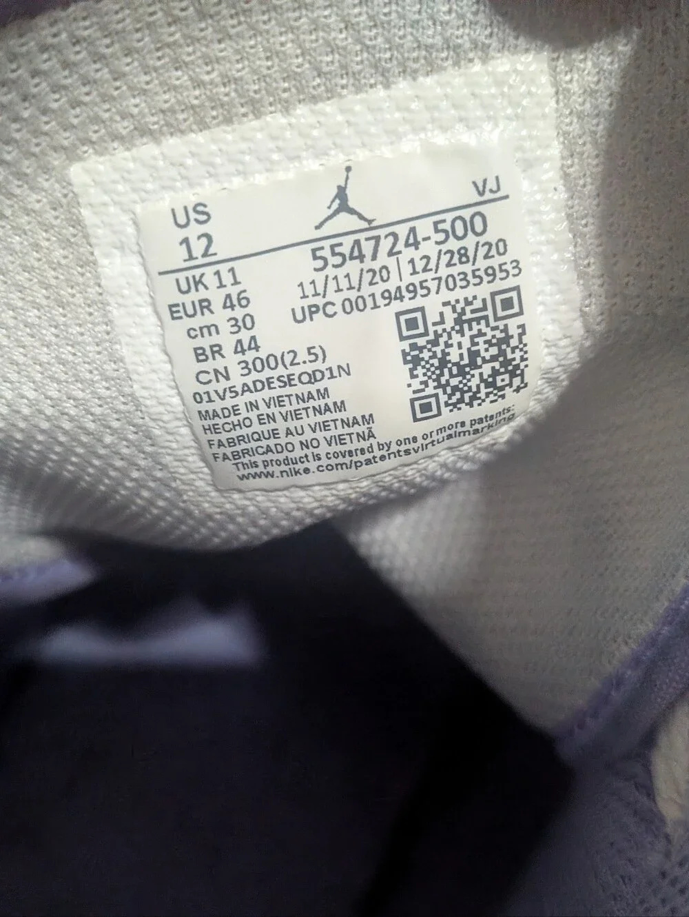 Jordan 1 Mid Sneakers in Light Blue & Lavender